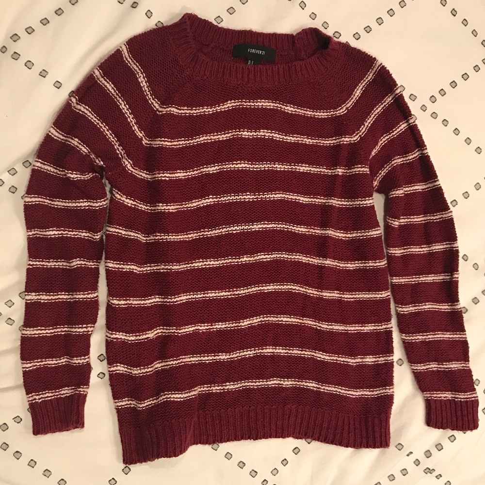 Red and White Striped Sweater
